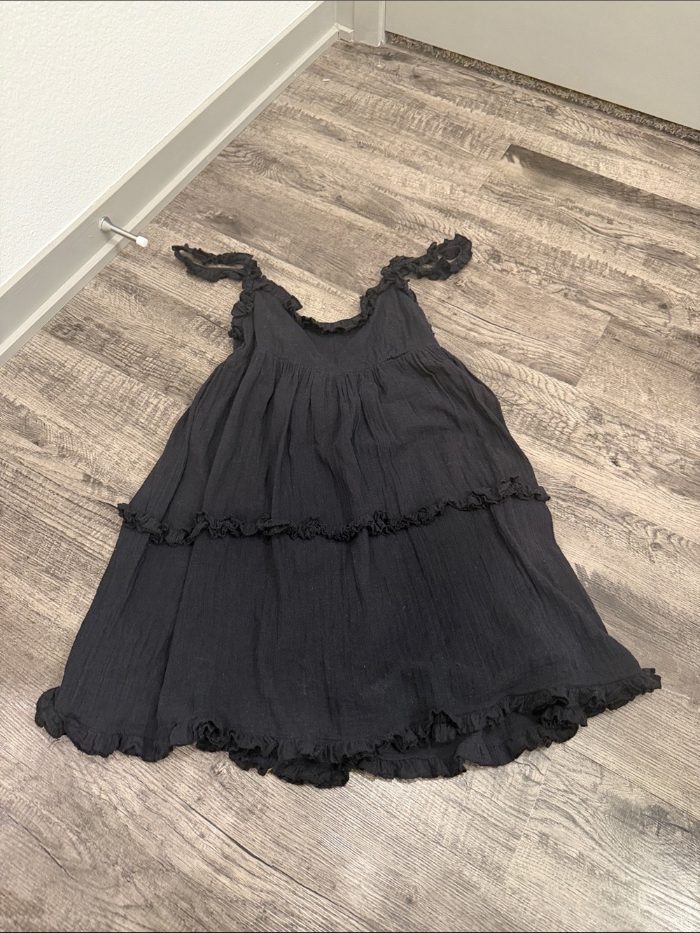 Black Ruffle Tiered Sundress
